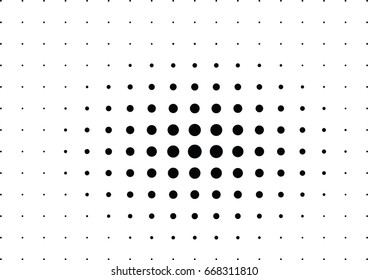 Abstract halftone dotted background. Monochrome grunge pattern with dot and circles.  Vector modern pop art texture for posters, sites, business cards, cover, postcards, labels, stickers layout.
