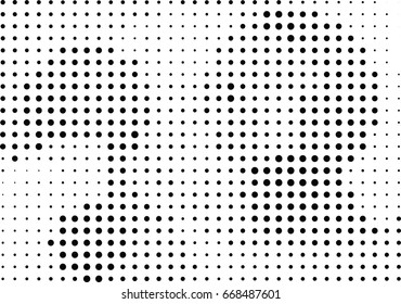 Abstract halftone dotted background. Monochrome grunge pattern with dot and circles.  Vector modern pop art texture for posters, sites, business cards, cover, postcards, labels, stickers layout.