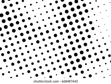 Abstract halftone dotted background. Monochrome grunge pattern with dot and circles.  Vector modern pop art texture for posters, sites, business cards, cover, postcards, labels, stickers layout.