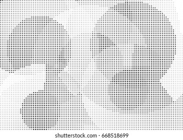 Abstract halftone dotted background. Monochrome grunge pattern with dot and circles.  Vector modern pop art texture for posters, sites, business cards, cover, postcards, labels, stickers layout.