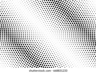 Abstract halftone dotted background. Monochrome grunge pattern with dot and circles.  Vector modern pop art texture for posters, sites, business cards, cover, postcards, labels, stickers layout.