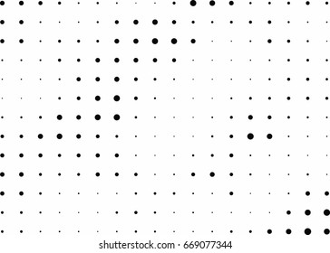 Abstract halftone dotted background. Monochrome grunge pattern with dot and circles.  Vector modern pop art texture for posters, sites, business cards, cover, postcards, labels, stickers layout.
