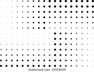 Abstract halftone dotted background. Monochrome grunge pattern with dot and circles.  Vector modern pop art texture for posters, sites, business cards, cover, postcards, labels, stickers layout.