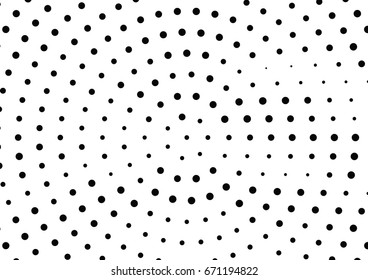 Abstract halftone dotted background. Monochrome grunge pattern with dot and circles.  Vector modern pop art texture for posters, sites, business cards, cover, postcards, labels, stickers layout.