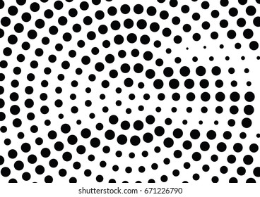 Abstract halftone dotted background. Monochrome grunge pattern with dot and circles.  Vector modern pop art texture for posters, sites, business cards, cover, postcards, labels, stickers layout.