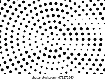 Abstract halftone dotted background. Monochrome grunge pattern with dot and circles.  Vector modern pop art texture for posters, sites, business cards, cover, postcards, labels, stickers layout.