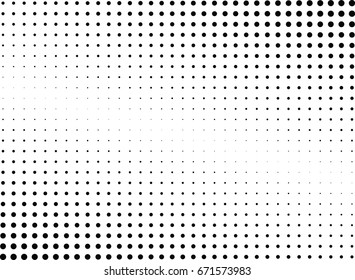 Abstract halftone dotted background. Monochrome grunge pattern with dot and circles.  Vector modern pop art texture for posters, sites, business cards, cover, postcards, labels, stickers layout.