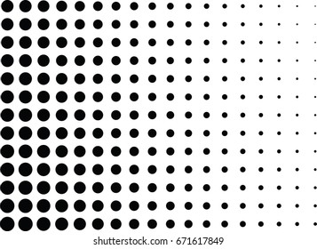 Abstract halftone dotted background. Monochrome grunge pattern with dot and circles.  Vector modern pop art texture for posters, sites, business cards, cover, postcards, labels, stickers layout.
