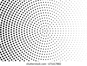 Abstract halftone dotted background. Monochrome grunge pattern with dot and circles.  Vector modern pop art texture for posters, sites, business cards, cover, postcards, labels, stickers layout.