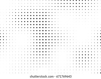 Abstract halftone dotted background. Monochrome grunge pattern with dot and circles.  Vector modern pop art texture for posters, sites, business cards, cover, postcards, labels, stickers layout.