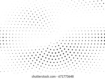 Abstract halftone dotted background. Monochrome grunge pattern with dot and circles.  Vector modern pop art texture for posters, sites, business cards, cover, postcards, labels, stickers layout.