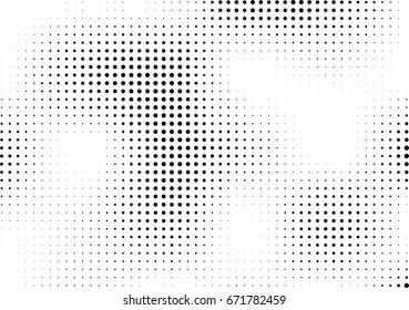 Abstract halftone dotted background. Monochrome grunge pattern with dot and circles.  Vector modern pop art texture for posters, sites, business cards, cover, postcards, labels, stickers layout.