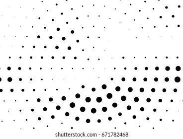 Abstract halftone dotted background. Monochrome grunge pattern with dot and circles.  Vector modern pop art texture for posters, sites, business cards, cover, postcards, labels, stickers layout.