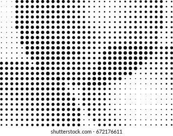 Abstract halftone dotted background. Monochrome grunge pattern with dot and circles.  Vector modern pop art texture for posters, sites, business cards, cover, postcards, labels, stickers layout.
