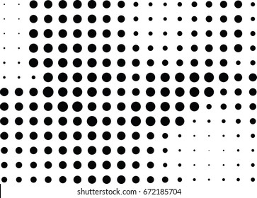 Abstract halftone dotted background. Monochrome grunge pattern with dot and circles.  Vector modern pop art texture for posters, sites, business cards, cover, postcards, labels, stickers layout.