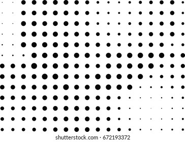 Abstract halftone dotted background. Monochrome grunge pattern with dot and circles.  Vector modern pop art texture for posters, sites, business cards, cover, postcards, labels, stickers layout.