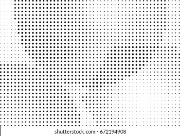 Abstract halftone dotted background. Monochrome grunge pattern with dot and circles.  Vector modern pop art texture for posters, sites, business cards, cover, postcards, labels, stickers layout.
