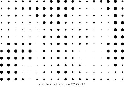 Abstract halftone dotted background. Monochrome grunge pattern with dot and circles.  Vector modern pop art texture for posters, sites, business cards, cover, postcards, labels, stickers layout.
