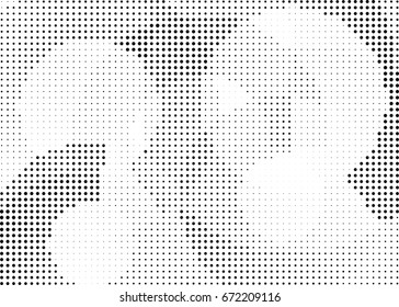 Abstract halftone dotted background. Monochrome grunge pattern with dot and circles.  Vector modern pop art texture for posters, sites, business cards, cover, postcards, labels, stickers layout.