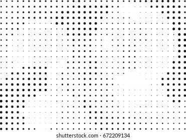 Abstract halftone dotted background. Monochrome grunge pattern with dot and circles.  Vector modern pop art texture for posters, sites, business cards, cover, postcards, labels, stickers layout.