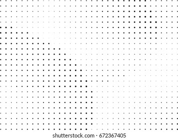Abstract halftone dotted background. Monochrome grunge pattern with dot and circles.  Vector modern pop art texture for posters, sites, business cards, cover, postcards, labels, stickers layout.