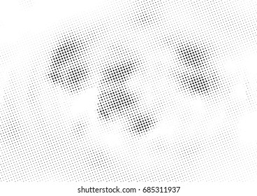 Abstract halftone dotted background. Monochrome futuristic grunge pattern, stars.  Vector modern optical pop art texture for posters, site, postcard, cover, labels, vintage sticker, mock-up layout.