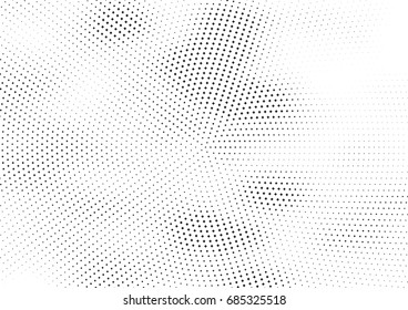 Abstract halftone dotted background. Monochrome futuristic grunge pattern, stars.  Vector modern optical pop art texture for posters, site, postcard, cover, labels, vintage sticker, mock-up layout.