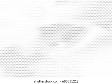 Abstract halftone dotted background. Monochrome futuristic grunge pattern, stars.  Vector modern optical pop art texture for posters, site, postcard, cover, labels, vintage sticker, mock-up layout.