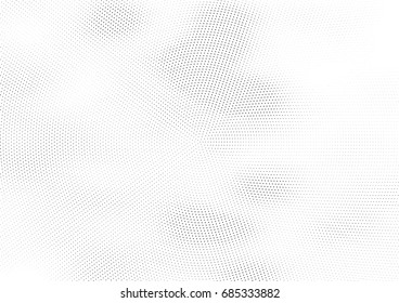 Abstract halftone dotted background. Monochrome futuristic grunge pattern, stars.  Vector modern optical pop art texture for posters, site, postcard, cover, labels, vintage sticker, mock-up layout.