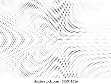 Abstract halftone dotted background. Monochrome futuristic grunge pattern, stars.  Vector modern optical pop art texture for posters, site, postcard, cover, labels, vintage sticker, mock-up layout.