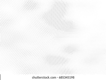 Abstract halftone dotted background. Monochrome futuristic grunge pattern, stars.  Vector modern optical pop art texture for posters, site, postcard, cover, labels, vintage sticker, mock-up layout.