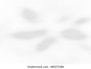 Abstract halftone dotted background. Monochrome futuristic grunge pattern, stars.  Vector modern optical pop art texture for posters, site, postcard, cover, labels, vintage sticker, mock-up layout.
