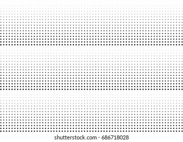 Abstract halftone dotted background. Monochrome futuristic grunge pattern, stars.  Vector modern optical pop art texture for posters, site, postcard, cover, labels, vintage sticker, mock-up layout.