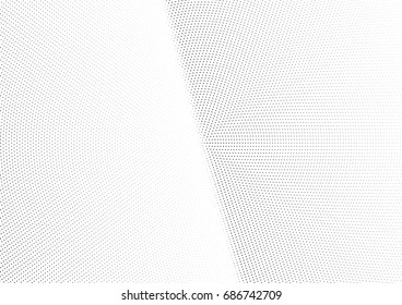 Abstract halftone dotted background. Monochrome futuristic grunge pattern, stars.  Vector modern optical pop art texture for posters, site, postcard, cover, labels, vintage sticker, mock-up layout.