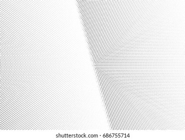 Abstract halftone dotted background. Monochrome futuristic grunge pattern, stars.  Vector modern optical pop art texture for posters, site, postcard, cover, labels, vintage sticker, mock-up layout.