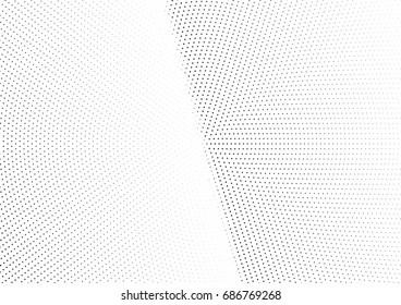 Abstract halftone dotted background. Monochrome futuristic grunge pattern, stars.  Vector modern optical pop art texture for posters, site, postcard, cover, labels, vintage sticker, mock-up layout.