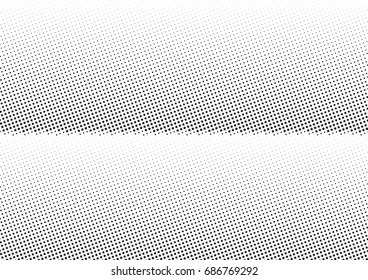 Abstract halftone dotted background. Monochrome futuristic grunge pattern, stars.  Vector modern optical pop art texture for posters, site, postcard, cover, labels, vintage sticker, mock-up layout.