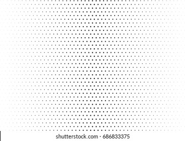 Abstract halftone dotted background. Monochrome futuristic grunge pattern, stars.  Vector modern optical pop art texture for posters, site, postcard, cover, labels, vintage sticker, mock-up layout.