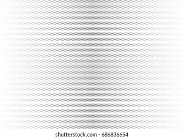 Abstract halftone dotted background. Monochrome futuristic grunge pattern, stars.  Vector modern optical pop art texture for posters, site, postcard, cover, labels, vintage sticker, mock-up layout.