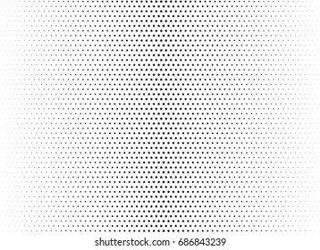 Abstract halftone dotted background. Monochrome futuristic grunge pattern, stars.  Vector modern optical pop art texture for posters, site, postcard, cover, labels, vintage sticker, mock-up layout.