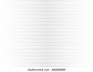 Abstract halftone dotted background. Monochrome futuristic grunge pattern, stars.  Vector modern optical pop art texture for posters, site, postcard, cover, labels, vintage sticker, mock-up layout.