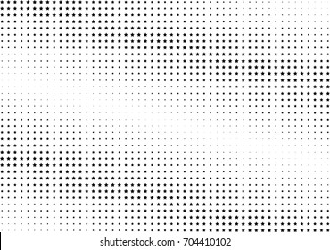 Abstract halftone dotted background. Monochrome futuristic grunge pattern, stars.  Vector modern optical pop art texture for posters, site, postcard, cover, labels, vintage sticker, mock-up layout.