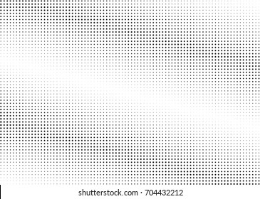 Abstract halftone dotted background. Monochrome futuristic grunge pattern, stars.  Vector modern optical pop art texture for posters, site, postcard, cover, labels, vintage sticker, mock-up layout.