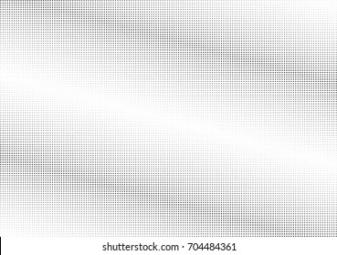 Abstract halftone dotted background. Monochrome futuristic grunge pattern, stars.  Vector modern optical pop art texture for posters, site, postcard, cover, labels, vintage sticker, mock-up layout.