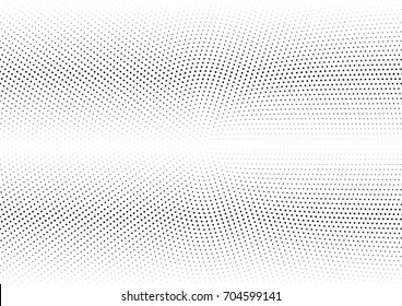 Abstract halftone dotted background. Monochrome futuristic grunge pattern, stars.  Vector modern optical pop art texture for posters, site, postcard, cover, labels, vintage sticker, mock-up layout.