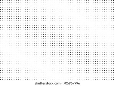 Abstract halftone dotted background. Monochrome futuristic grunge pattern, stars.  Vector modern optical pop art texture for posters, site, postcard, cover, labels, vintage sticker, mock-up layout.