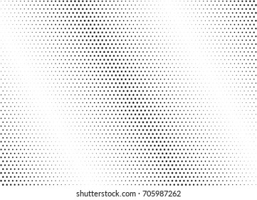 Abstract halftone dotted background. Monochrome futuristic grunge pattern, stars.  Vector modern optical pop art texture for posters, site, postcard, cover, labels, vintage sticker, mock-up layout.