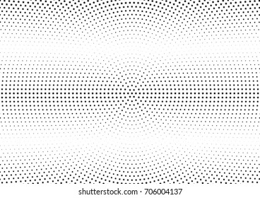 Abstract halftone dotted background. Monochrome futuristic grunge pattern, stars.  Vector modern optical pop art texture for posters, site, postcard, cover, labels, vintage sticker, mock-up layout.