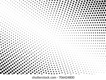 Abstract halftone dotted background. Monochrome pattern with square.  Vector modern pop art texture for posters, sites, cover, business cards, postcards, grunge art, labels layout, stickers.