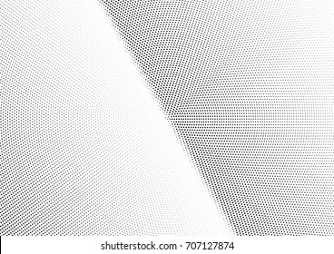 Abstract halftone dotted background. Monochrome futuristic grunge pattern, stars.  Vector modern optical pop art texture for posters, site, postcard, cover, labels, vintage sticker, mock-up layout.